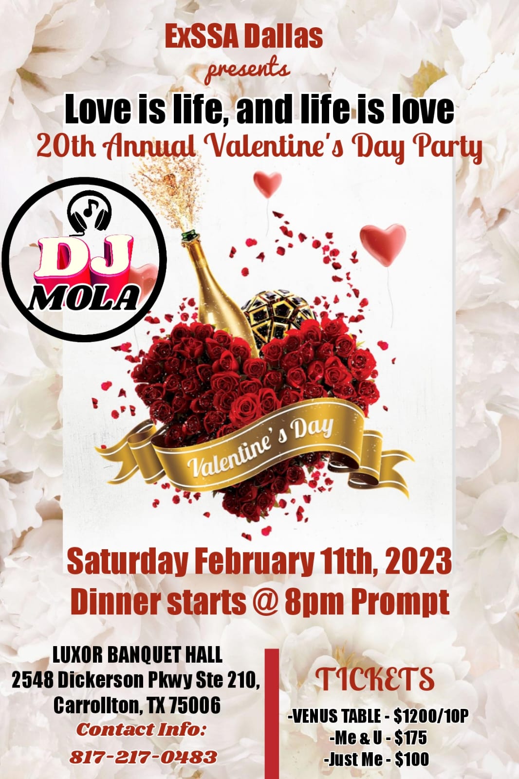 ExSSA Dallas 20th Annual Valentine's Day Gala