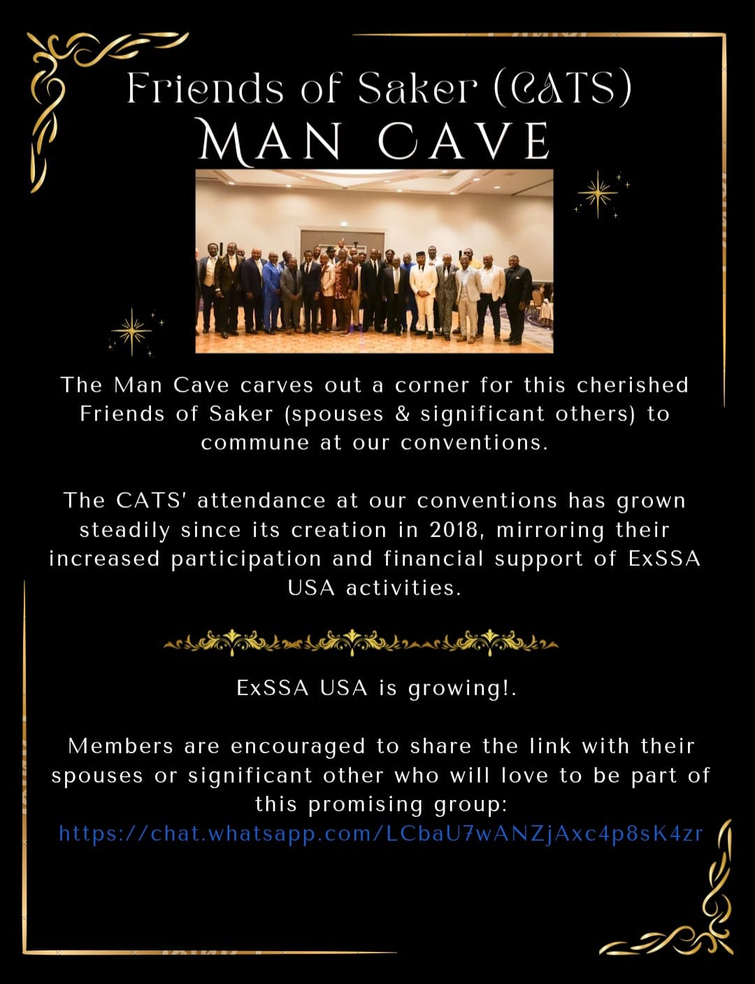 The CATS’ (spouses and significant others of ExSSA members) WhatsApp forum